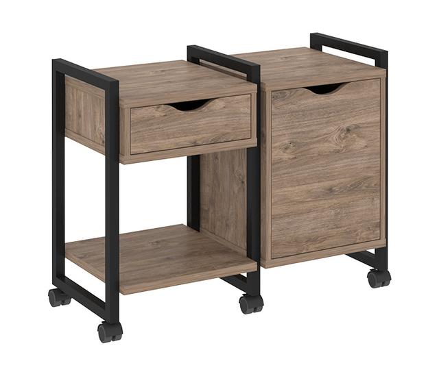 Тумба подкатная RIVA VR.L-TN-3.K Black