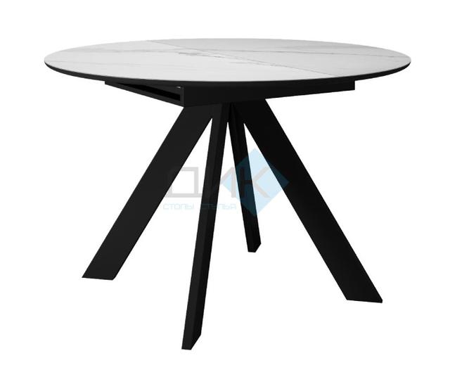 Стол раскладной DikLine SKC90 d900 керамика Black