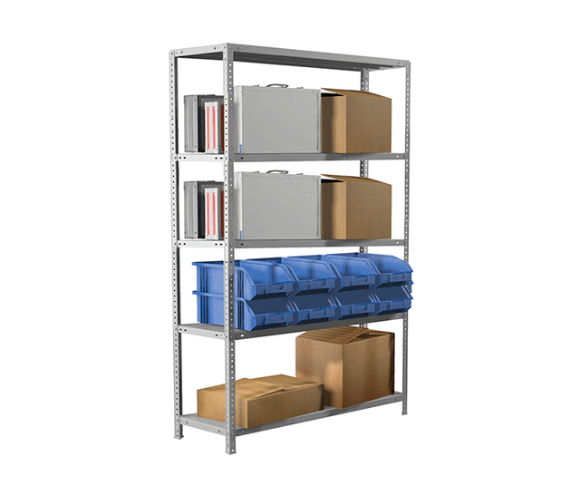 Стеллаж металлический BRABIX MS Plus-200/50-5