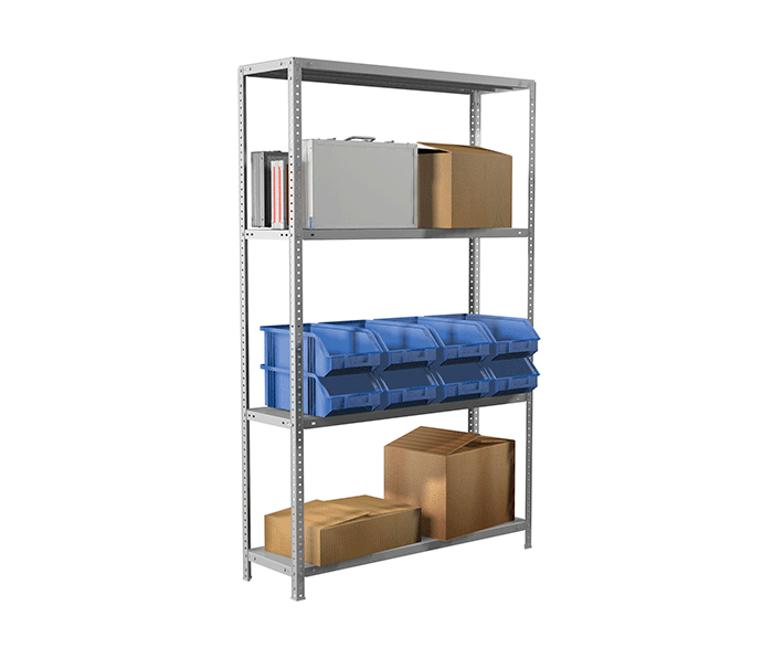 Стеллаж металлический BRABIX MS Plus-185/50-4